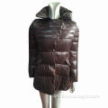 Ladies' down jacket, 100% coated polyester body fabric and 90/10 down padding
